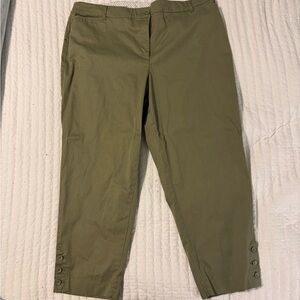Talbots Women’s Plus Olive Crop Pants